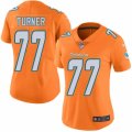 Women's Nike Miami Dolphins #77 Billy Turner Limited Orange Rush NFL Jersey