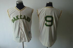 mlb oakland athletics #9 cream[vest style]