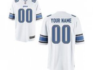 Men\'s Nike Detroit Lions Customized Game White Jerseys(S-4XL)