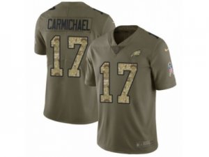 Men Nike Philadelphia Eagles #17 Harold Carmichael Limited Olive Camo 2017 Salute to Service NFL Jersey