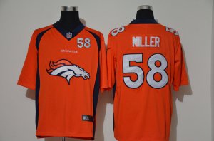 Nike Broncos #58 Von Miller Orange Team Big Logo Number Vapor Untouchable Limited