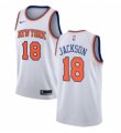 Mens Nike New York Knicks #18 Phil Jackson Authentic White NBA Jersey - Association Edition
