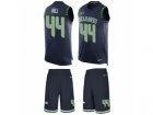 Mens Nike Seattle Seahawks #44 Delano Hill Limited Steel Blue Tank Top Suit NFL Jersey