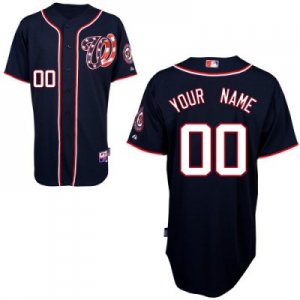 Customized Washington Nationals Jersey Black 2011 Cool Base Baseball