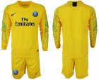 2018-19 Pari Saint-Germain Yellow Goalkeeper Long Sleeve Soccer Jersey