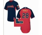 mlb 2014 all star jerseys san francisco giants #28 posey blue-red[signature]