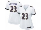 Women Nike Baltimore Ravens #23 Tony Jefferson Game White NFL Jersey