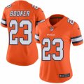 Women's Nike Denver Broncos #23 Devontae Booker Limited Orange Rush NFL Jersey