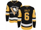 Mens Adidas Pittsburgh Penguins #6 Trevor Daley Authentic Black Home NHL Jersey