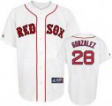 mlb Youth Boston Red Sox #28 Gonzalez White