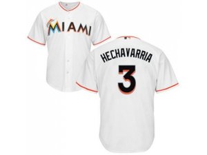 Youth Miami Marlins #3 Adeiny Hechavarria White Cool Base Stitched MLB Jersey