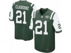 Mens Nike New York Jets #21 Morris Claiborne Game Green Team Color NFL Jersey