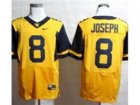 NCAA Virginia Mountaineers #8 Karl Joseph gold Jerseys(Elite)