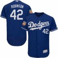 Men's Majestic Los Angeles Dodgers #42 Jackie Robinson Royal Blue Flexbase Authentic Collection MLB Jersey