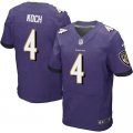 Nike Baltimore Ravens #4 Sam Koch purple jerseys(Elite)