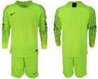 2018-19 USA Fluorescent Green Goalkeeper Long Sleeve Soccer Jersey