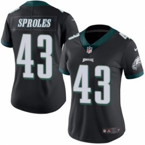 Women\'s Nike Philadelphia Eagles #43 Darren Sproles Limited Black Rush NFL Jersey