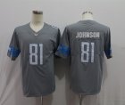 Nike Lions #81 Calvin Johnson Gray Color Rush Limited Jersey
