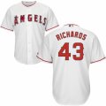 Men's Majestic Los Angeles Angels of Anaheim #43 Garrett Richards Replica White Home Cool Base MLB Jersey
