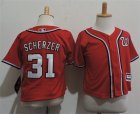 Nationals #31 Max Scherzer Red Toddler Cool Base Jersey