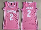 Cavaliers #2 Kyrie Irving Pink Women Swingman Jersey