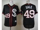 MLB Chicago White Sox #49 Chris Sale Black New Cool Base Stitched Baseball jerseys