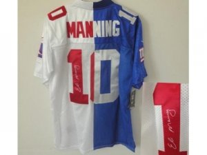 Nike jerseys new york giants #10 manning white-blue[Elite split signature]