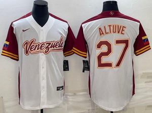 Men\'s Venezuela 27 Jose Altuve White 2023 World Baseball Classic Jerseys