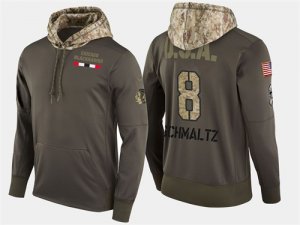 Nike Blackhawks 8 Nick Schmaltz Olive Salute To Service Pullover Hoodie