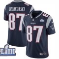 Nike Patriots #87 Rob Gronkowski Navy 2019 Super Bowl LIII Vapor Untouchable Limited Jersey