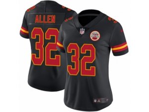 Women Nike Kansas City Chiefs #32 Marcus Allen Limited Black Rush NFL Jersey