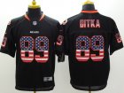 Nike Chicago Bears #89 Mike Ditka Black Jerseys(USA Flag Fashion Elite)