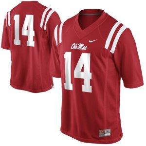 Ole Miss Rebels Bo Wallace # 14 College Jerseys Red