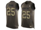 Mens Nike Baltimore Ravens #25 Tavon Young Limited Green Salute to Service Tank Top NFL Jersey