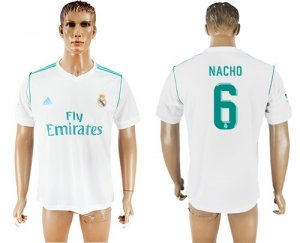 2017-18 Real Madrid 6 NACHO Home Thailand Soccer Jersey