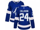 Women Adidas Tampa Bay Lightning #24 Ryan Callahan Blue Home Authentic Stitched NHL Jersey