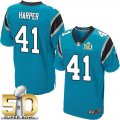 Nike Carolina Panthers #41 Roman Harper Blue Alternate Super Bowl 50 Men Stitched NFL Elite Jersey
