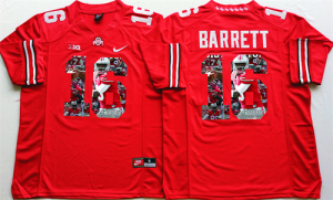 Ohio State Buckeyes #16 J.T. Barrett Red Portrait Number College Jersey