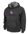 Minnesota Vikings Authentic Logo Pullover Hoodie D.Grey