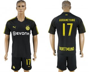 2017-18 Dortmund 17 AUBAMEYANG Away Soccer Jersey