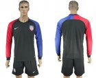 USA Blank Away Long Sleeves Soccer Country Jersey