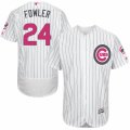 Men's Majestic Chicago Cubs #24 Dexter Fowler Authentic White 2016 Mother's Day Fashion Flex Base MLB Jersey