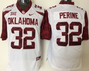 NCAA Oklahoma Sooners #32 Samaje Perine white New XII Stitched Jersey