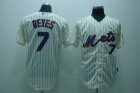 mlb new york mets #7 reyes cream(blue strip)cool base