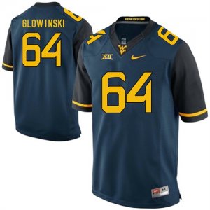 West Virginia Mountaineers #64 Mark Glowinski Navy College Football Jersey