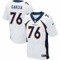 Mens Nike Denver Broncos #76 Max Garcia Elite White NFL Jersey