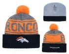 Broncos Fresh Logo Orange Pom Knit Hat YD