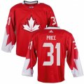 Men Adidas Team Canada #31 Carey Price Red 2016 World Cup Ice Hockey Jersey