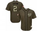 Youth Majestic Washington Nationals #2 Adam Eaton Replica Green Salute to Service MLB Jersey