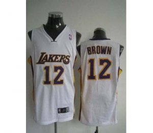 nba los angeles lakers #12 brown regular white